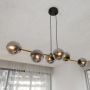 Emibig Gravity 12376 lampa wisząca 6x10 W czarna-złota zdj.4
