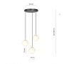 Emibig Royal 12433 lampa wisząca 3x W czarna-złota zdj.2