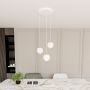 Emibig Royal 12443 lampa wisząca 3x10 W biała-złota zdj.4