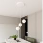 Emibig Royal 12443 lampa wisząca 3x10 W biała-złota zdj.5