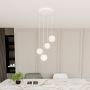 Emibig Royal 12444 lampa wisząca 4x10 W biała-złota zdj.4