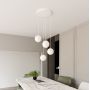 Emibig Royal 12444 lampa wisząca 4x10 W biała-złota zdj.5