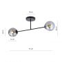 Emibig Roma 12452 lampa podsufitowa 2x10 W czarna zdj.2