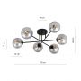 Emibig Roma 12456 lampa podsufitowa 6x10 W czarna zdj.2
