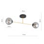 Emibig Magnum 12692 lampa podsufitowa 2x10 W czarna zdj.2