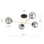 Emibig Magnum 12694 lampa podsufitowa 4x10 W czarna zdj.2
