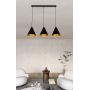 Emibig Rebel 12713 lampa wisząca 3x15 W czarna-złota zdj.4