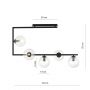 Emibig Soma 12895 lampa podsufitowa 5x15 W czarna zdj.2