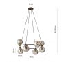 Emibig Azura 12948 lampa wisząca powyżej 6x10 W czarna zdj.2