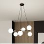 Emibig Azura 12956 lampa wisząca 6x10 W czarna zdj.4