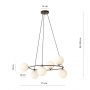Emibig Azura 12956 lampa wisząca 6x10 W czarna zdj.2