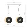 Emibig Soho 13024 lampa wisząca 4x10 W czarna-drewno zdj.2