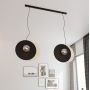 Emibig Soho 13024 lampa wisząca 4x10 W czarna-drewno zdj.4