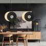 Emibig Soho 13024 lampa wisząca 4x10 W czarna-drewno zdj.9