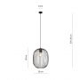 Emibig Onyx 13041 lampa wisząca 1x15 W czarna zdj.2
