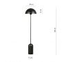 Emibig Kava 1307LP1 lampa stojąca 1x15 W biała zdj.2