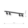 Emibig Flash 13124 lampa podsufitowa 4x8 W czarna zdj.2