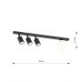 Emibig Baster 13144 lampa podsufitowa czarna zdj.2