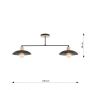 Emibig Kobe 13182 lampa podsufitowa 2x15 W czarna zdj.2