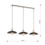Emibig Kobe 13183 lampa wisząca 3x15 W czarna zdj.2