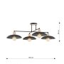 Emibig Kobe 13184 lampa podsufitowa 4x15 W czarna zdj.2