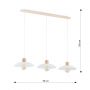 Emibig Kobe 13193 lampa wisząca 3x15 W biała zdj.2
