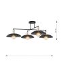 Emibig Spirit 13204 lampa podsufitowa 4x15 W czarna-złota zdj.2