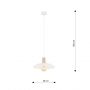 Emibig Spirit 13211 lampa wisząca 1x15 W biała-złota zdj.2