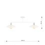 Emibig Spirit 13212 lampa podsufitowa 2x15 W biała zdj.2