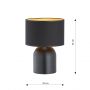 Emibig Aspen 1323LN1 lampa stołowa 1x15 W czarna zdj.2