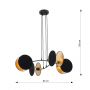 Emibig Motif 13254 lampa wisząca 4x15 W czarna zdj.2