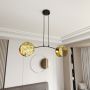 Emibig Motif 13262 lampa wisząca 2x10 W czarna-złota zdj.3