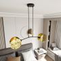 Emibig Motif 13262 lampa wisząca 2x10 W czarna-złota zdj.5