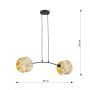 Emibig Motif 13262 lampa wisząca 2x10 W czarna-złota zdj.2