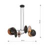 Emibig Motif 13274 lampa wisząca 4x15 W czarna zdj.2