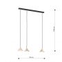 Emibig Elit 13293 lampa wisząca 3x12 W czarna zdj.2