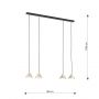 Emibig Elit 13294 lampa wisząca 4x12 W czarna zdj.2