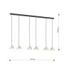 Emibig Elit 13296 lampa wisząca 6x12 W czarna zdj.2