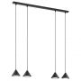 Emibig Elit 13304 lampa wisząca 4x12 W czarna zdj.1