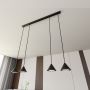 Emibig Elit 13304 lampa wisząca 4x12 W czarna zdj.3