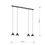 Emibig Elit 13304 lampa wisząca 4x12 W czarna zdj.9