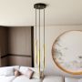 Emibig Selter Gold 13323PREM lampa wisząca 3x8 W czarna zdj.4