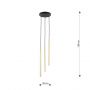 Emibig Selter Gold 13323PREM lampa wisząca 3x8 W czarna zdj.2