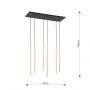 Emibig Selter Gold 13326 lampa wisząca 6x8 W czarna zdj.2