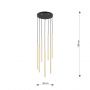 Emibig Selter Gold 13327PREM lampa wisząca powyżej 6x8 W czarna zdj.2