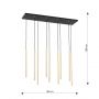 Emibig Selter Gold 13329 lampa wisząca powyżej 6x8 W czarna zdj.2