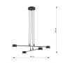 Emibig Modus 13394 lampa wisząca 4x12 W czarna zdj.2