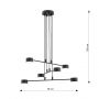 Emibig Modus 13396 lampa wisząca 6x12 W czarna zdj.2