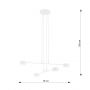 Emibig Modus 13404 lampa wisząca 4x12 W biała zdj.2