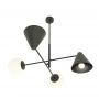 Emibig Hermes 13474 lampa wisząca 4x10 W biała-czarna zdj.1